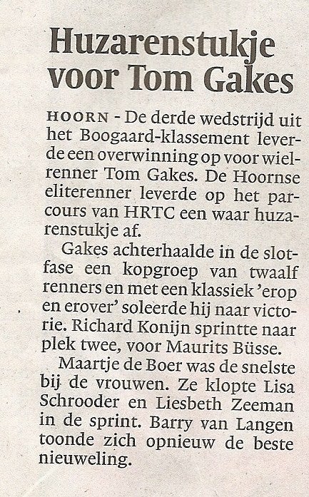 Noord-Hollands Dagblad, 16-05-2009